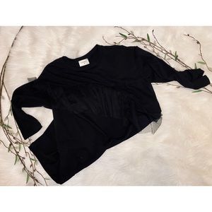 F21 Everly tulle tunic top